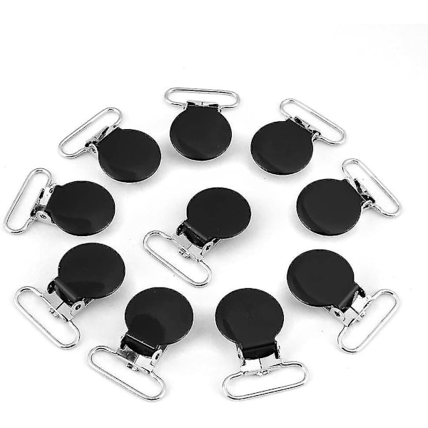 Suspenderopphengsklips, 10 stk 25 mm Holdbare Runde Suspender Suspenders Festespenne Stropp Stroppklips DIY Making Supplies (2)