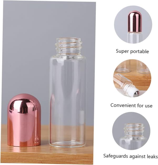 30 st glasrullflaskor för eterisk olja aromaterapi tom behållare dispenser för hudvårdsrutin