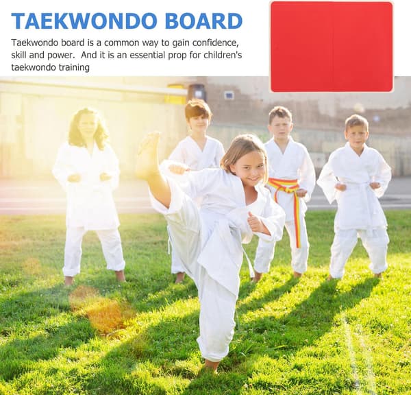 Taekwondo Breaking Board for Medium 10mm Red Plastic Training and Performance Board Portable