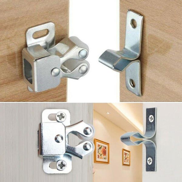 Koti Double Roller Pyörät Lukkokoukun Kaappioven Kalusteille. (hopea)(10kpl)