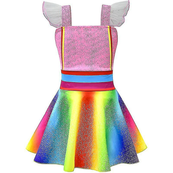 Rainbow Swing Kids Girls Fancy Up Costume 7-8 Years