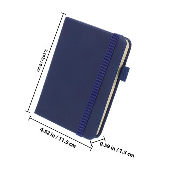 3 stk. A7 lommeblok mini-journal notesbog bærbar mørkeblå lille hardcover executive notesbøger