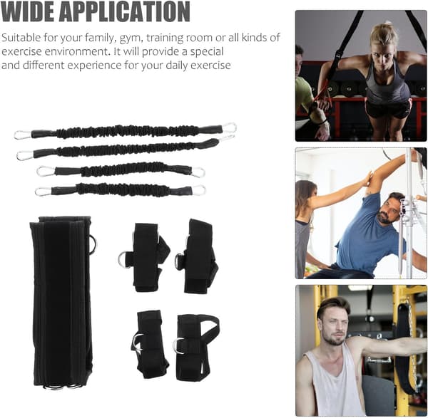 Fitnessmodstandsbånd 20Lbs sæt elastisk trækreb muskeltræningsbånd
