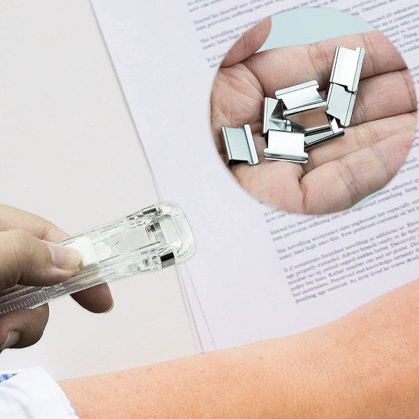 Håndholdt påfyllingsbinder Metallreservestifttest Papirbinding Endeløs papirmappe (gjennomsiktig) (1 stk)