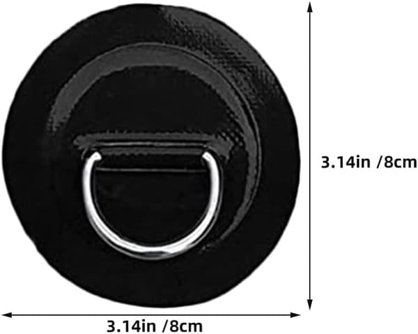 2 sæt kajakpagajbræt D-ringe riggesæt med D-ringplaster i rustfrit stål og bungee-snor