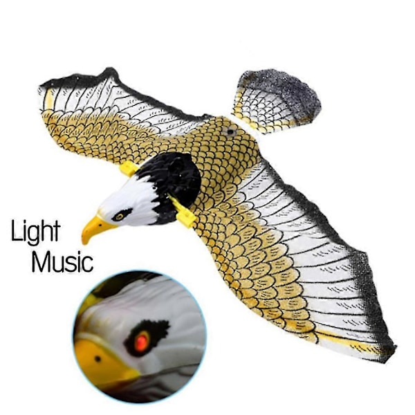 Luminous Bird Repellent Hanging Eagle with Music Flying Bird Scarer