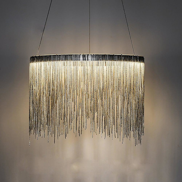 1-lys 50 cm LED Pendellampe Design Chandelier Guld