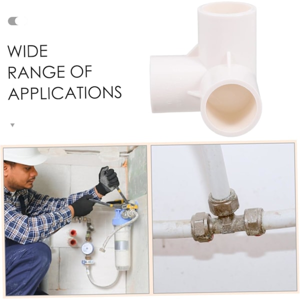 Vand Fittings Rør Samling Ventil 10 stk. PVC Konnektorer Slange Splitter Afløbsforsyninger til VVS