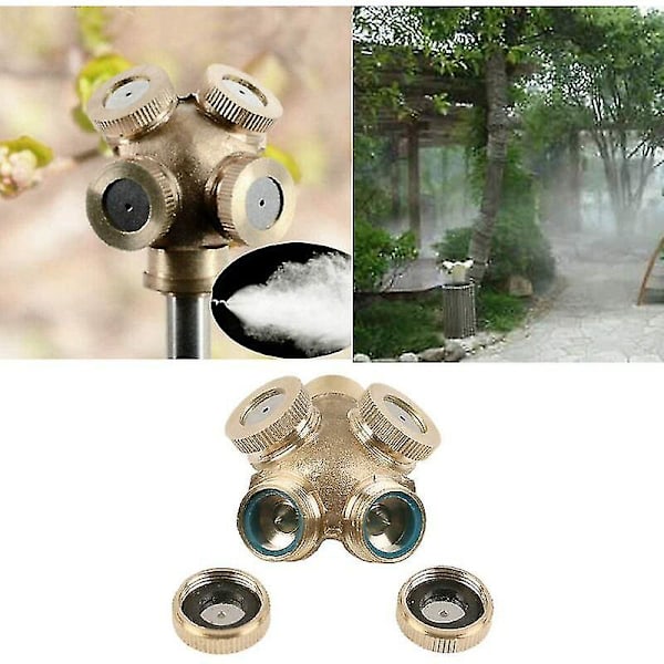 Hål Professionella Mässingsspraydimmare Munstycken Trädgårdssprinklers VattenSlang Koppling Koppling För Trädgårdsskötsel Och Jordbruk