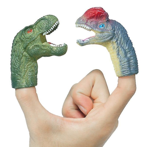 5 stk Mini tegneserie Realistisk Drage Dinosaur Finger Dukker Sæt Rollelegetøj
