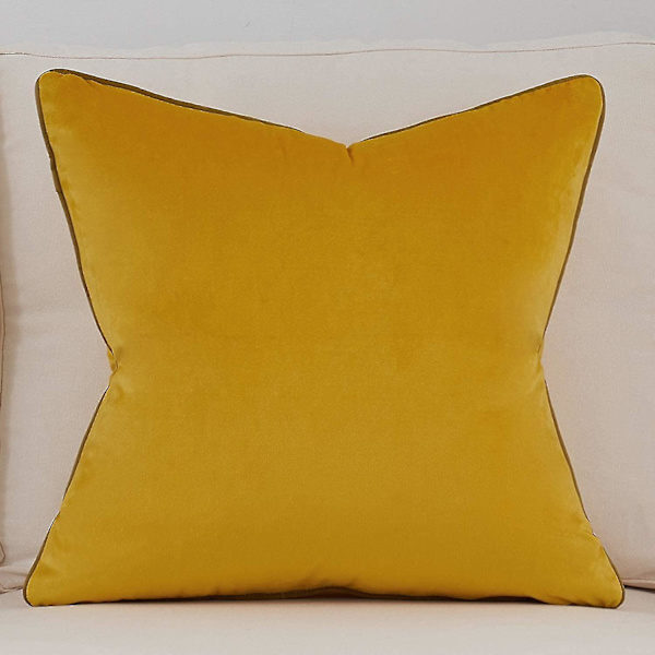 18 x 18 tum Guld Läder Randiga Linjer Sammet Kuddfodral Lyxig Modern Kastkudde Dekorativ Kudde För Soffa