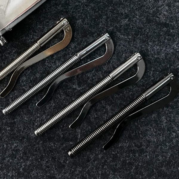 Metallfjäder Pengaklämma Set 3st med Checkförvaringsklämmor för Herrplånböcker Robust Nickel Koppar och Gun Black