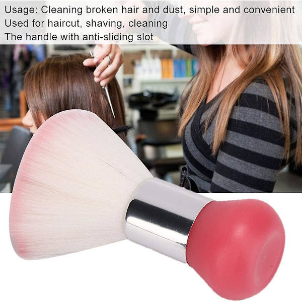 Halsbørste, Halsrensingsbørste, Myk Hårskjæringsbørste For Brudd Hår, Hårskjæringsrensingsbørste For Salong Barberbutikk Rosa