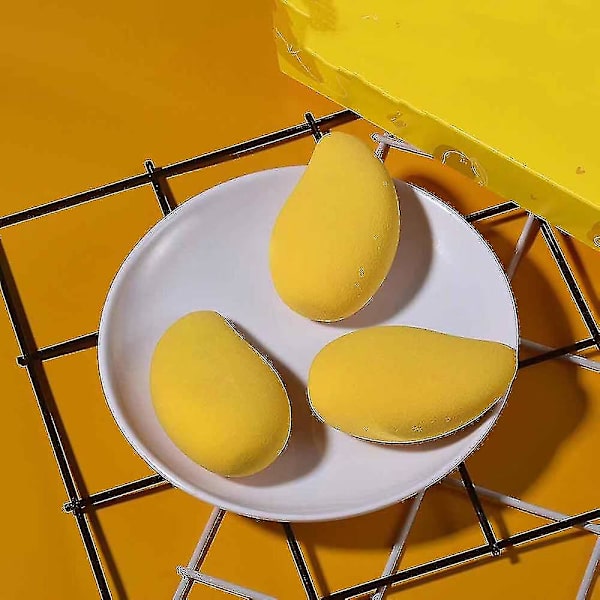 Mango Beauty Munan Muna - Meikkisieni, Kupliva Veden Kera, Pehmeä Ja Ihoystävällinen Meikkisieni Kuiva Ja Märkä (3 kpl) Szkydv-yuhao