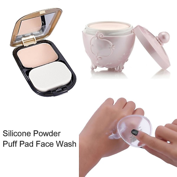 Water Drop Clear Silicone Foundation Powder Puff Makeup Tool