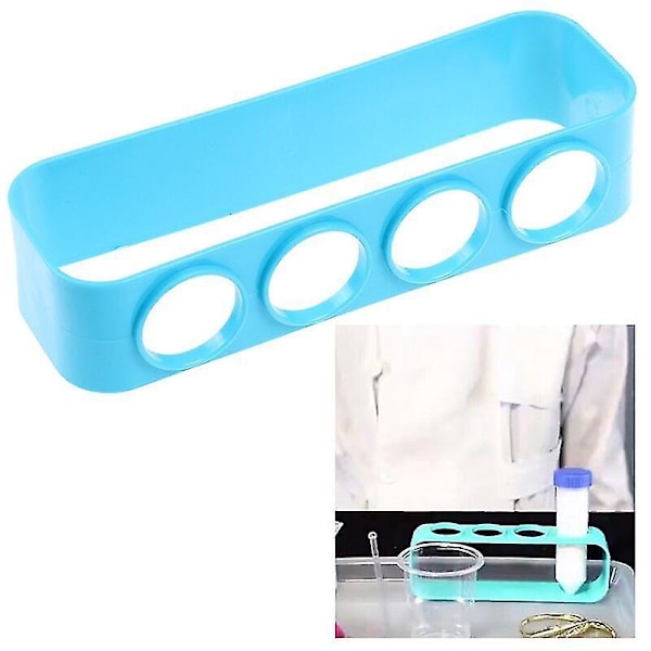 1 stk Plastik Prøveglas Stativ 4 Huller Holder Støtte Burette