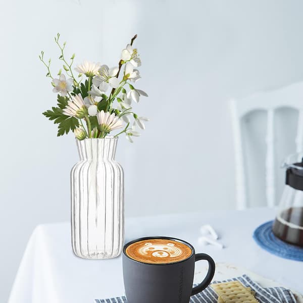 Randig glasvas Bröllopsvas Enkel stil Glas Dekorativ blomhållare