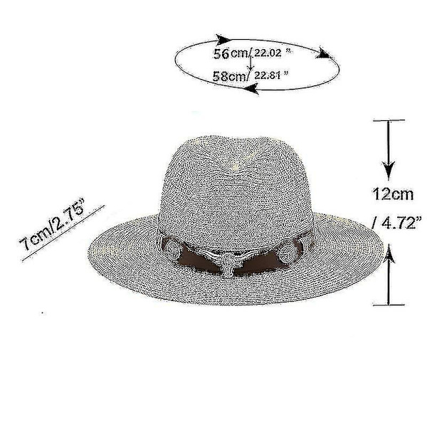 Klassisk Panamahat Sommer Solhatte Til Kvinder Mænd Strand Halmhat Bean Paste