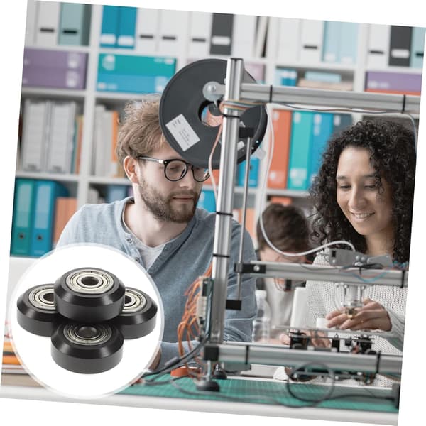 4 stk. rulleprintertilbehør Rullehjul for 3D-printer Lineærlagerremskive Passivt rundt rullehjul DIY-guide