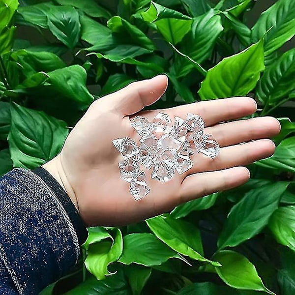 Klare falske knuste isbiter 150 stk Falske diamanter terninger