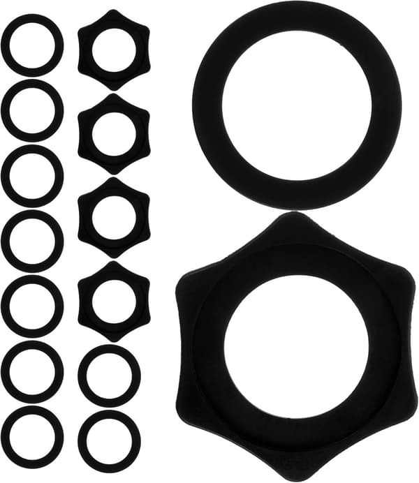 5 sett mikrofonringer Mikrofonringer Anti-skli silikon jernmateriale svart