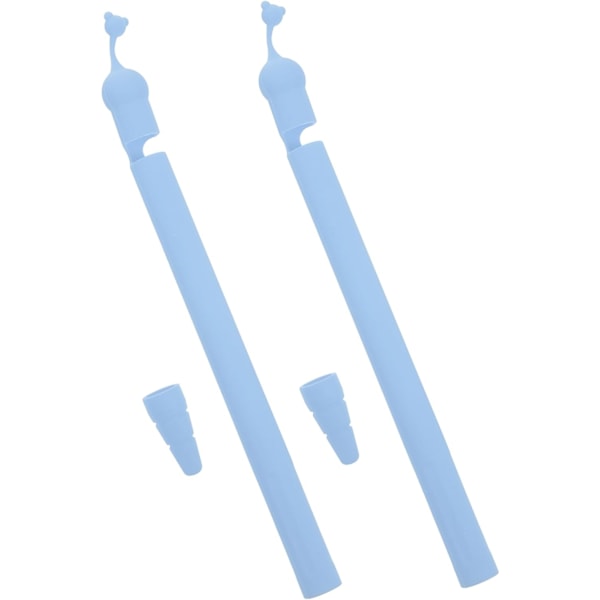 2 stk. Silikone Pen Etui Anti-fald Blyant Stylus Pen Hætte Blyant