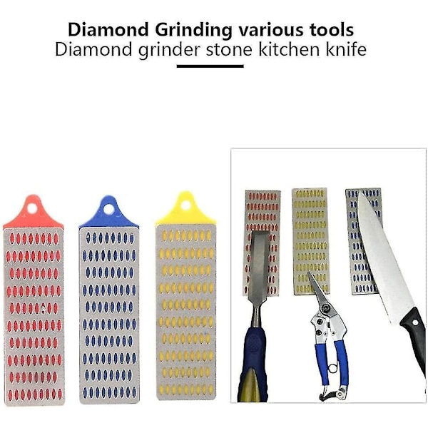 Diamanthærdningssteine Værktøjs Slibning Polering Hjul Plade Til Mejsler Jade Glas Fliser (3 stk., Multifarvet)