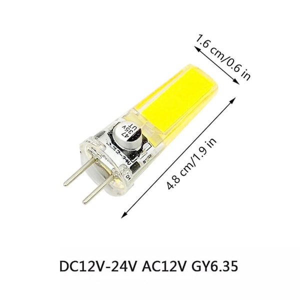 LED-kaksoisnapat valot 4 kpl GY6.35 5W 500 lm Kristalliriipusvalaisimen lähde