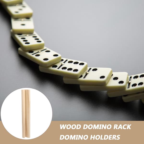 6 st. trädomino-displayhållare, multifunktionella dominobrickställ, träbasbrickor