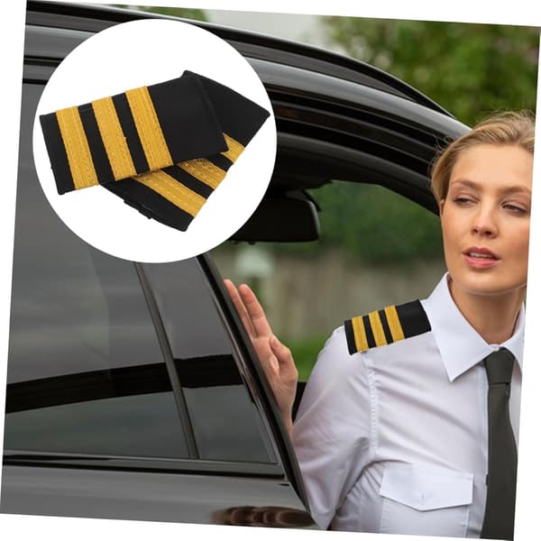 Kapteins skulderstropper for pilotuniform, flyvertinne kostyme tilbehør