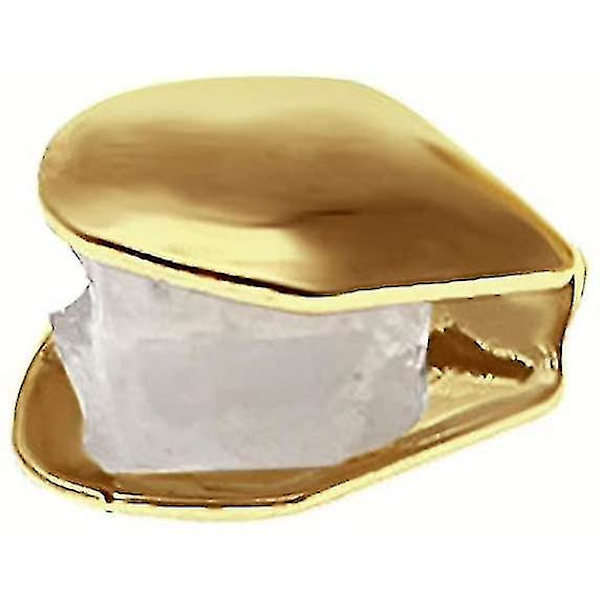 2 stk. Grillz Mundtænder, Hip Hop Tænder Plain, Øverste Tand Enkelt Grill Cap (guld)