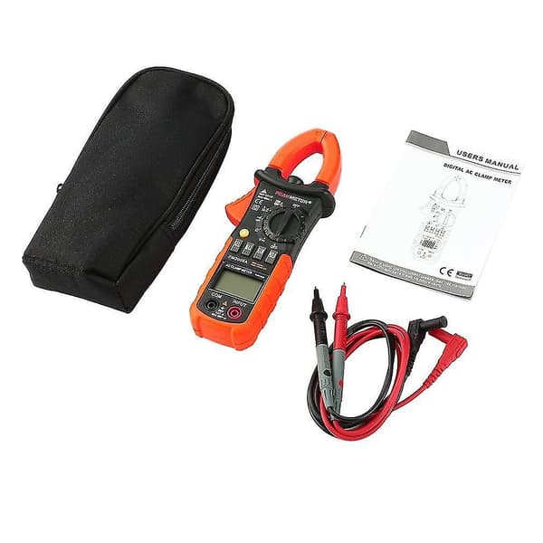 Digital klypetangmåler DC AC Volt AC Amp Ohm Tester MS2008A 2000 Tellinger