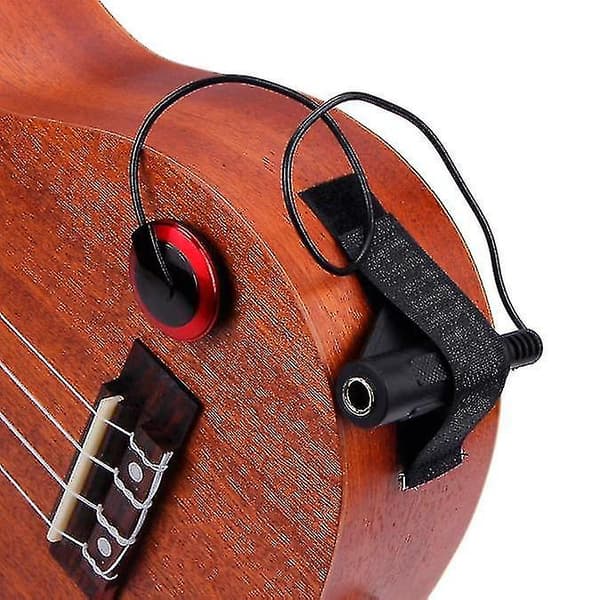Akustisk Piezo Kontaktmikrofon Pickup för Gitarr Violin Mandolin Ukulele 1st - Röd