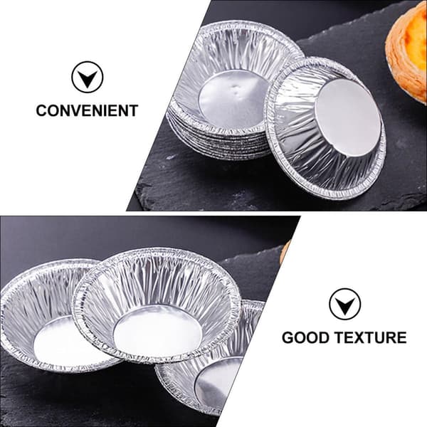 100 stk. engangs tærteforme af stanniol, non-stick bageforme til muffins, cupcakes og småkager