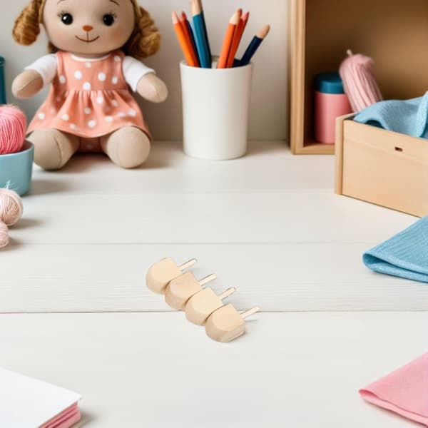 12 st tomma trädreidlar för Hanukkah, omålade DIY snurror