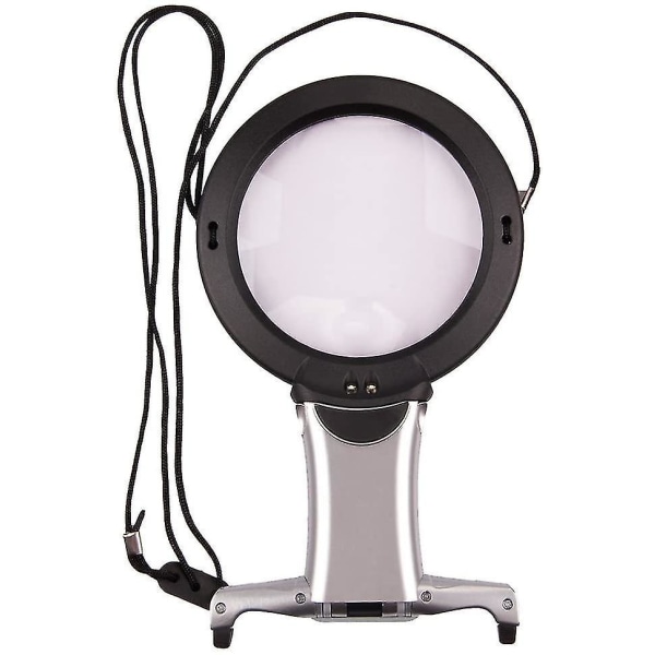 Bordslupe 2x+6x Förstoringsglas Händerfritt Halsband 2 LED-lampor