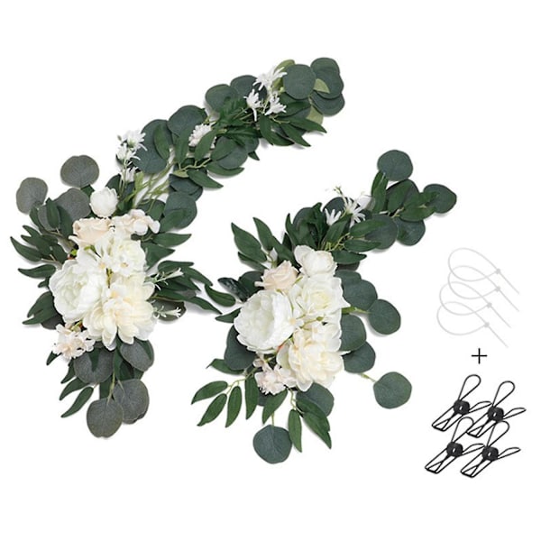 Konstgjorda Bröllopsbågsblommor Kit Jasminblomma Swag