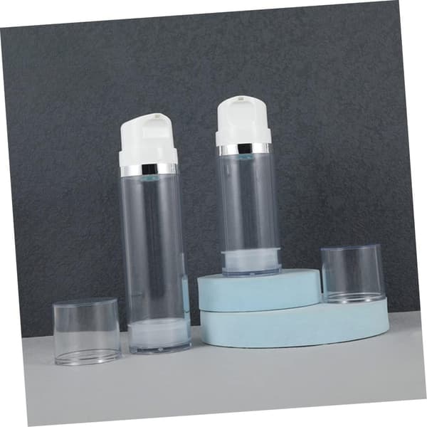 3st Tom Airless Pumpflaska Lotionbehållare Abs Presspumpflaska för Resor