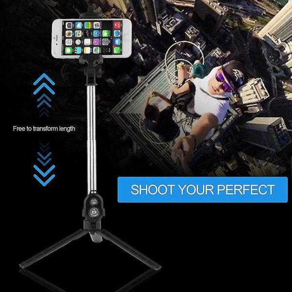 Handhållet Mini Tripod Bluetooth Selfie Stick för telefon