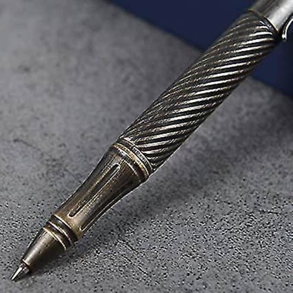 Massiv Messing Gelblækpen Retro Twist Bolt Action Kontor