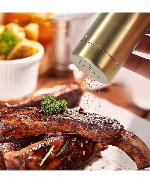 Krydderbeholder, Krydderflaske i rustfritt stål, Pepperkvern