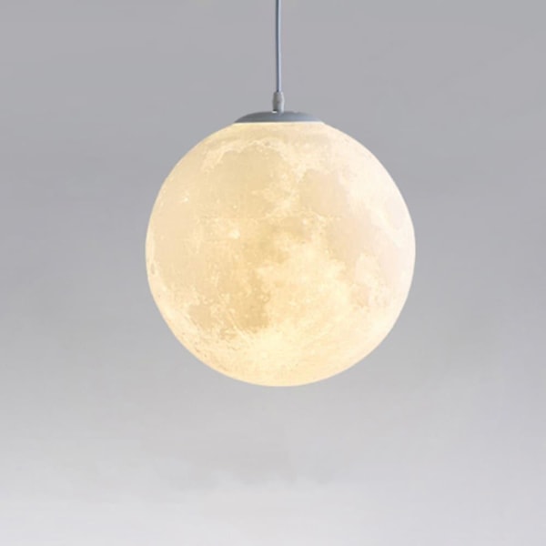 30 cm:n 3D-tulostusriippuvalaisin LED Globe Moon -taiteellinen koti