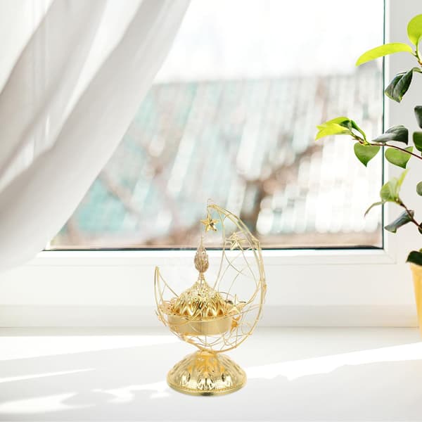 Midtøsten Måne Røkelsesbrenner Eid Mubarak Røkelsesbrenner Jern Måneformet Elegant