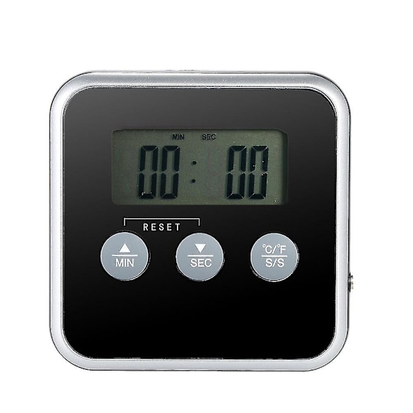 Digital Display C/f Madtermometer Sonde Timer Måler