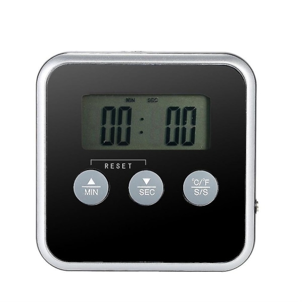 Digitalt Visnings-Termometer med Stikkprobe, Timer og Måler