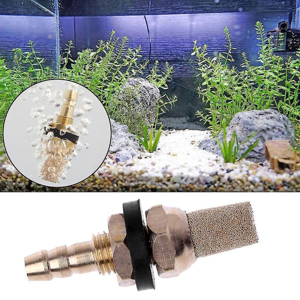Luftsten Lille Aerator Kobber Boble Sten Diffuser Til Nano Fisk Til Akvarium