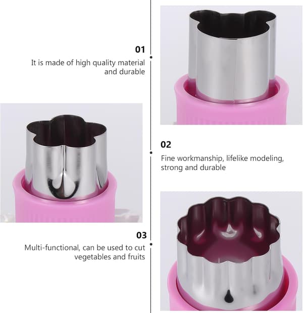 9 stk. kakeform Blomsterfruktkutter DIY Grønnsakskutter Multifunksjonell tegneseriestil rustfritt stål plast