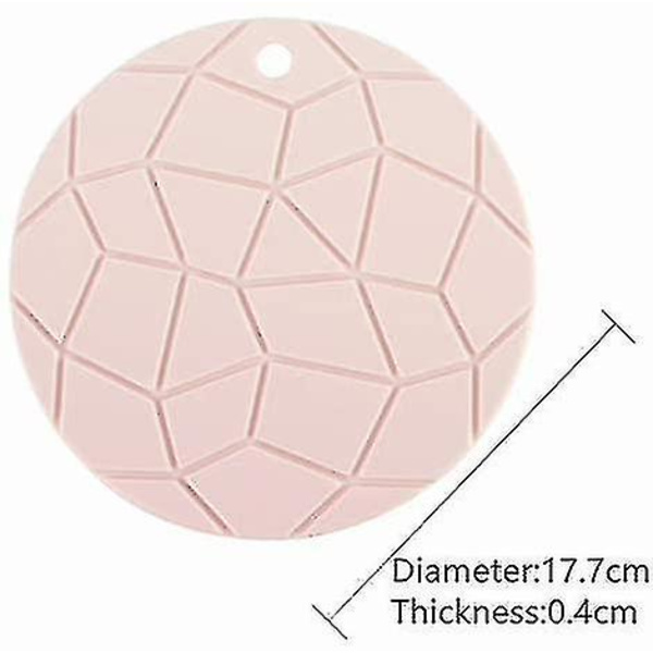 Varmeisolerende Pute Kjøkken Silikonmatte Servise Grytekluter (2 stk grå, rosa)