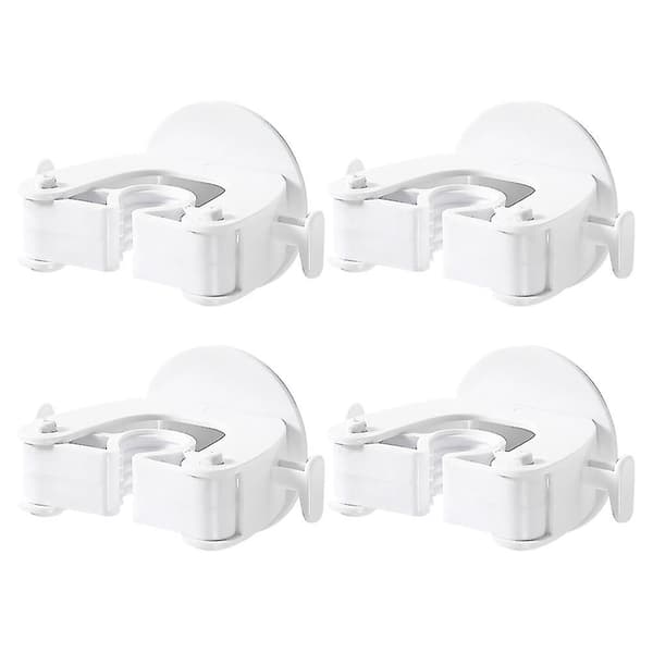 4-pack Moppklämmor, Väggmonterade, Slagfria, Mopporganisatörer, Moppställ, Mopphängare för Badrum