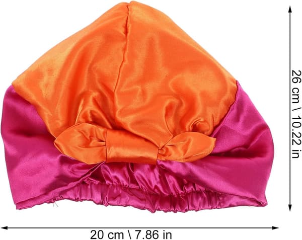Satin sovehætte til kvinder, skridsikker elastisk nattøjshætte